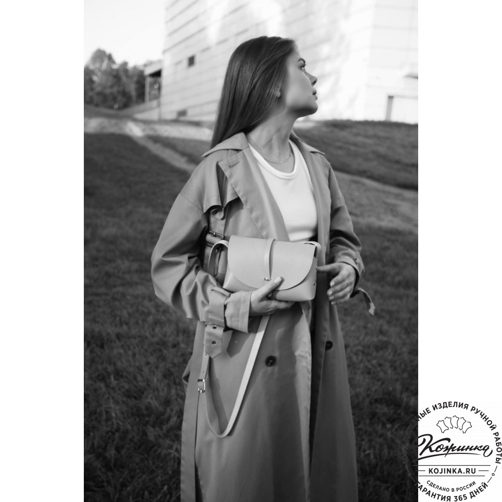 Женская кожаная сумка "Милла макси" (черная)